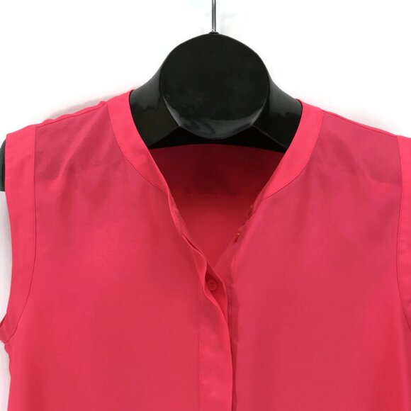 J. Crew Factory Sleeveless Popover Blouse Women's Size 10 Pink Career Summer - Picture 2 of 10